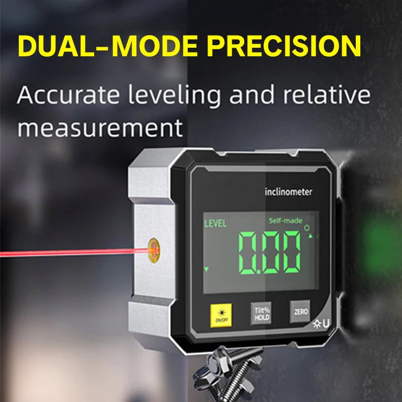 4-Side Magnetic Digital Angle Gauge with Laser ( BUY 1 GET 1 FREE )