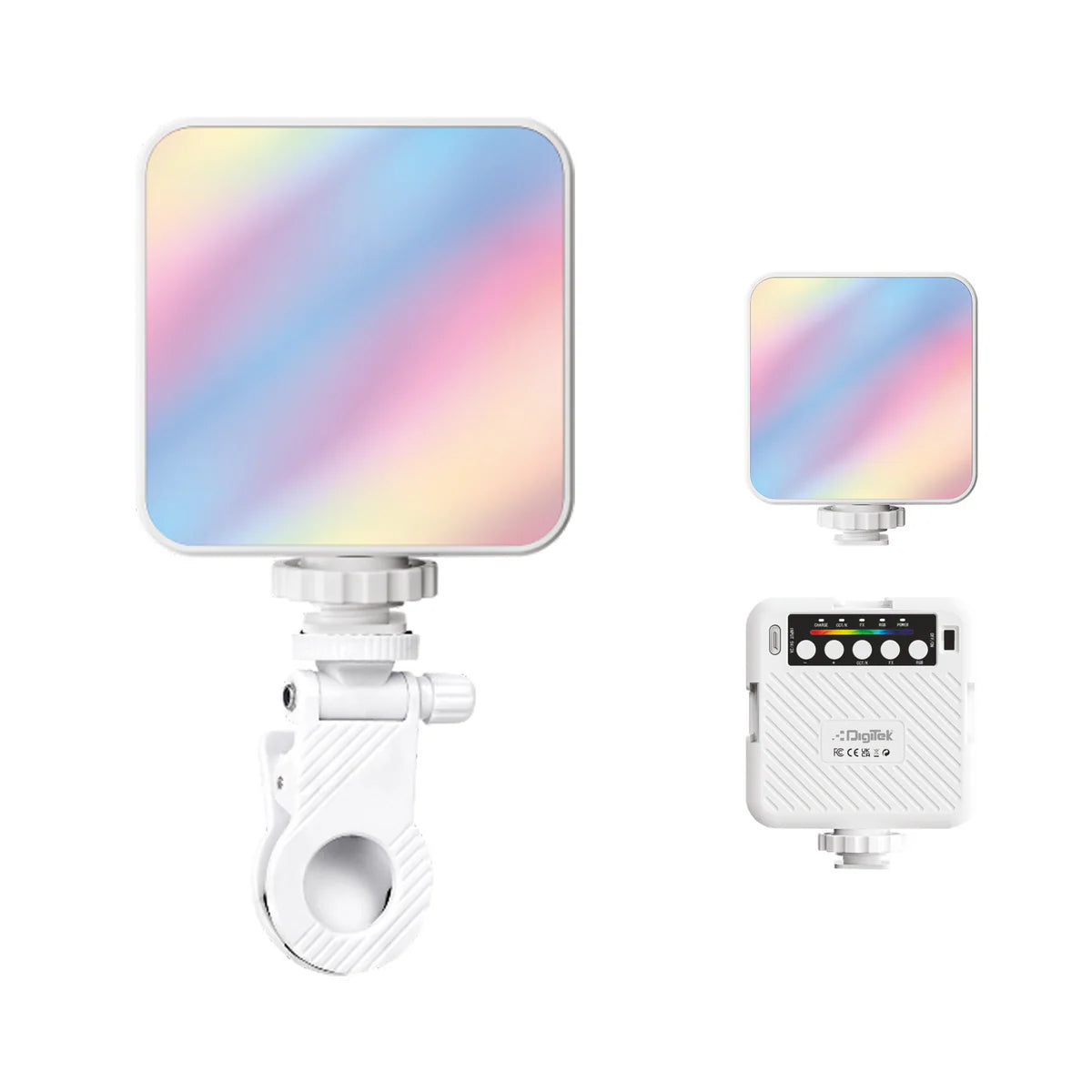 LED-D6W RGB Mini Video Light – Portable, Rechargeable, 360° Color Control for Photo & Video