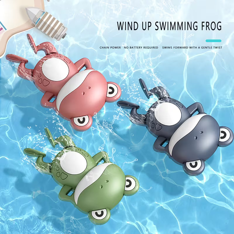 Interactive Clockwork Bath Toys - Moving Frog Babies with Water Clock( PACK OF 5)