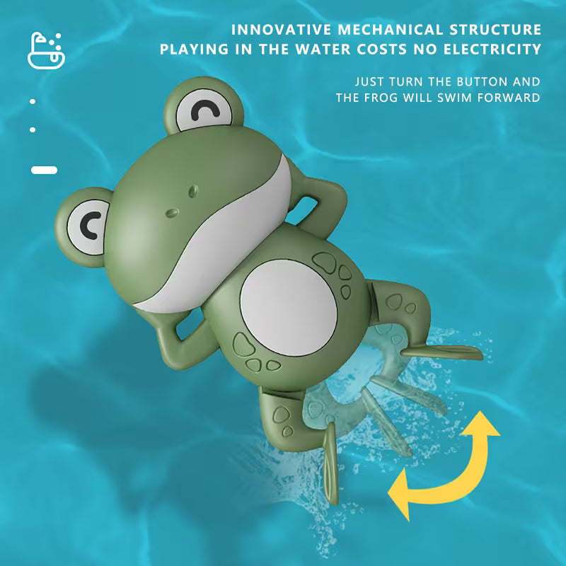 Interactive Clockwork Bath Toys - Moving Frog Babies with Water Clock( PACK OF 5)