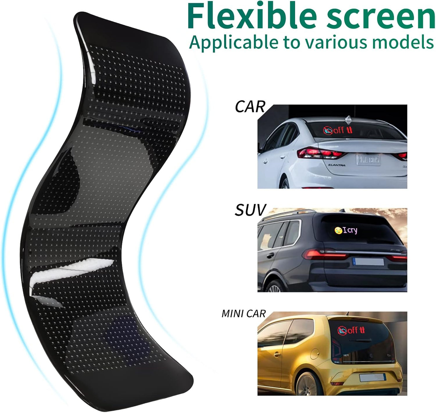 Car Led Matrix Display with Remote control and App control mobile application