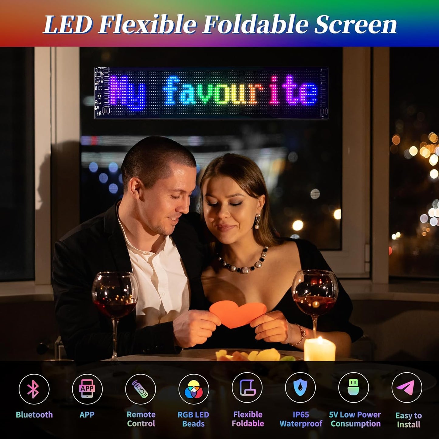 Car Led Matrix Display with Remote control and App control mobile application