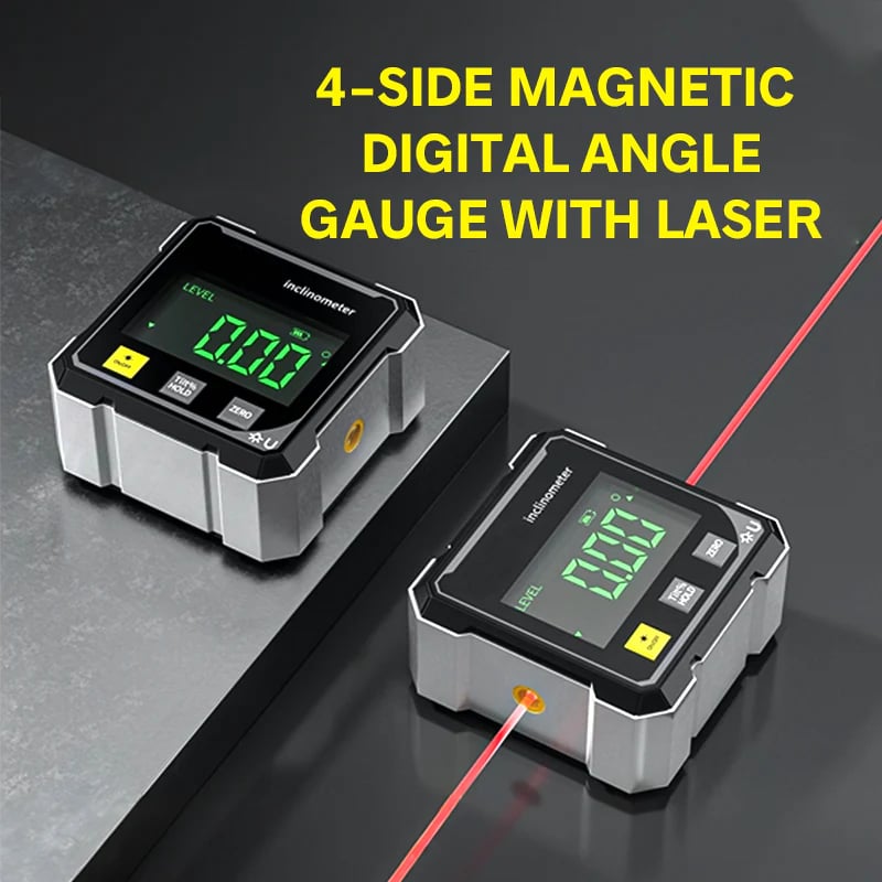 4-Side Magnetic Digital Angle Gauge with Laser ( BUY 1 GET 1 FREE )