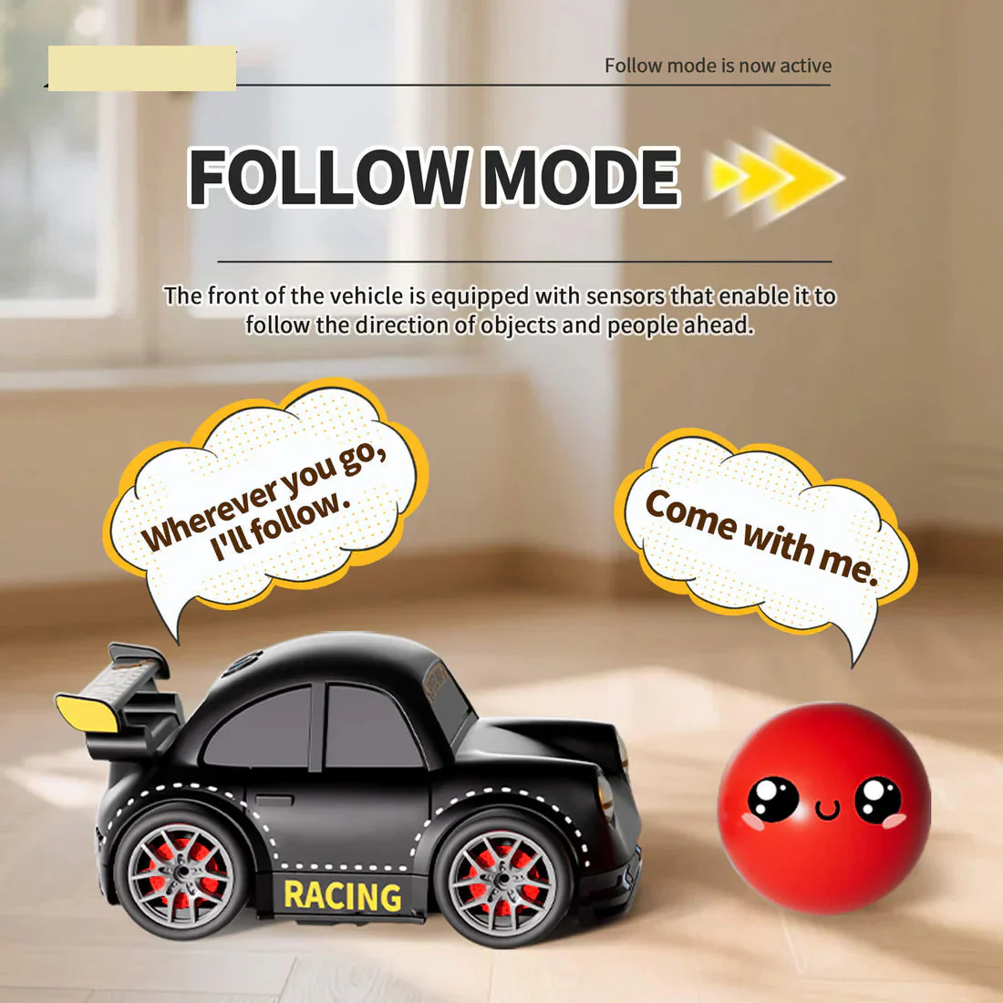 Smart Motion Sensor RC Car With Follow Me Escape Mode at Rs. 699