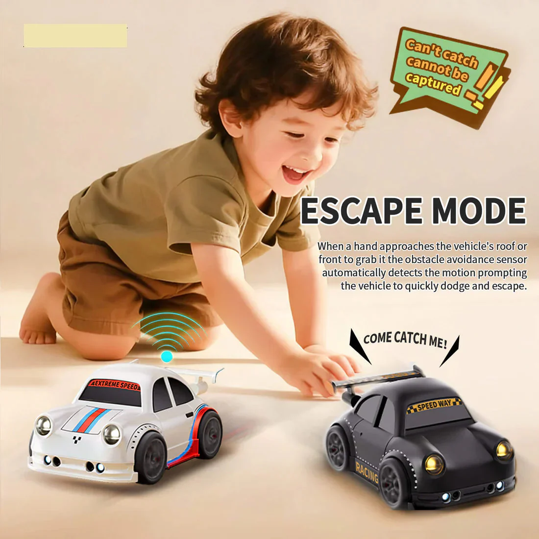 Smart Motion Sensor RC Car With Follow Me Escape Mode at Rs. 699