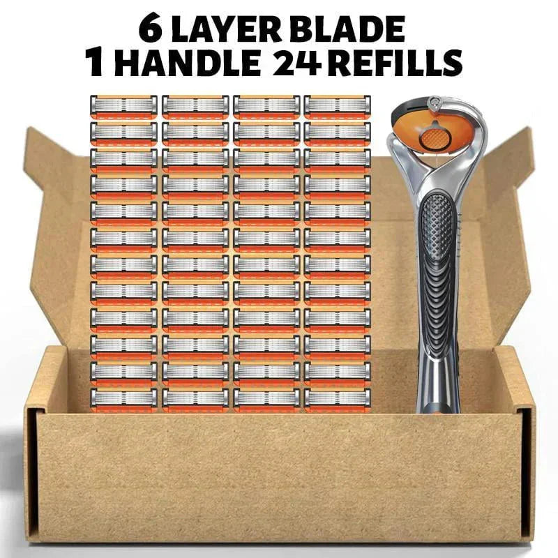Smart Shave Pro Kit - 48 High-Performance Razor Refills with Free Handle