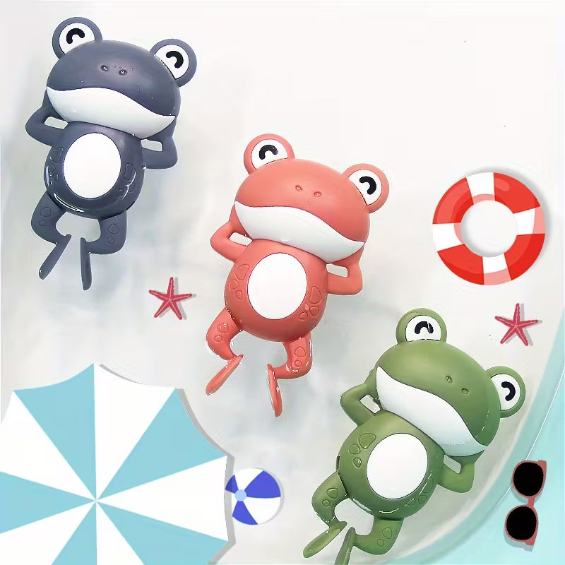 Interactive Clockwork Bath Toys - Moving Frog Babies with Water Clock( PACK OF 5)