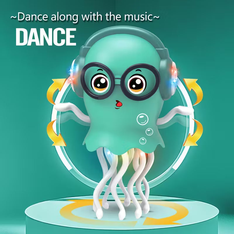 Crawling Dancing Jellyfish Toy, Smart Obstacle Avoidance, Colorful LED Lights And Music( Pack Of 5)