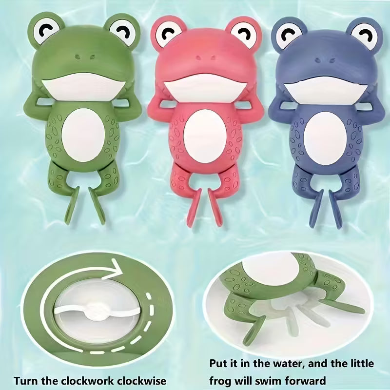 Interactive Clockwork Bath Toys - Moving Frog Babies with Water Clock( PACK OF 5)