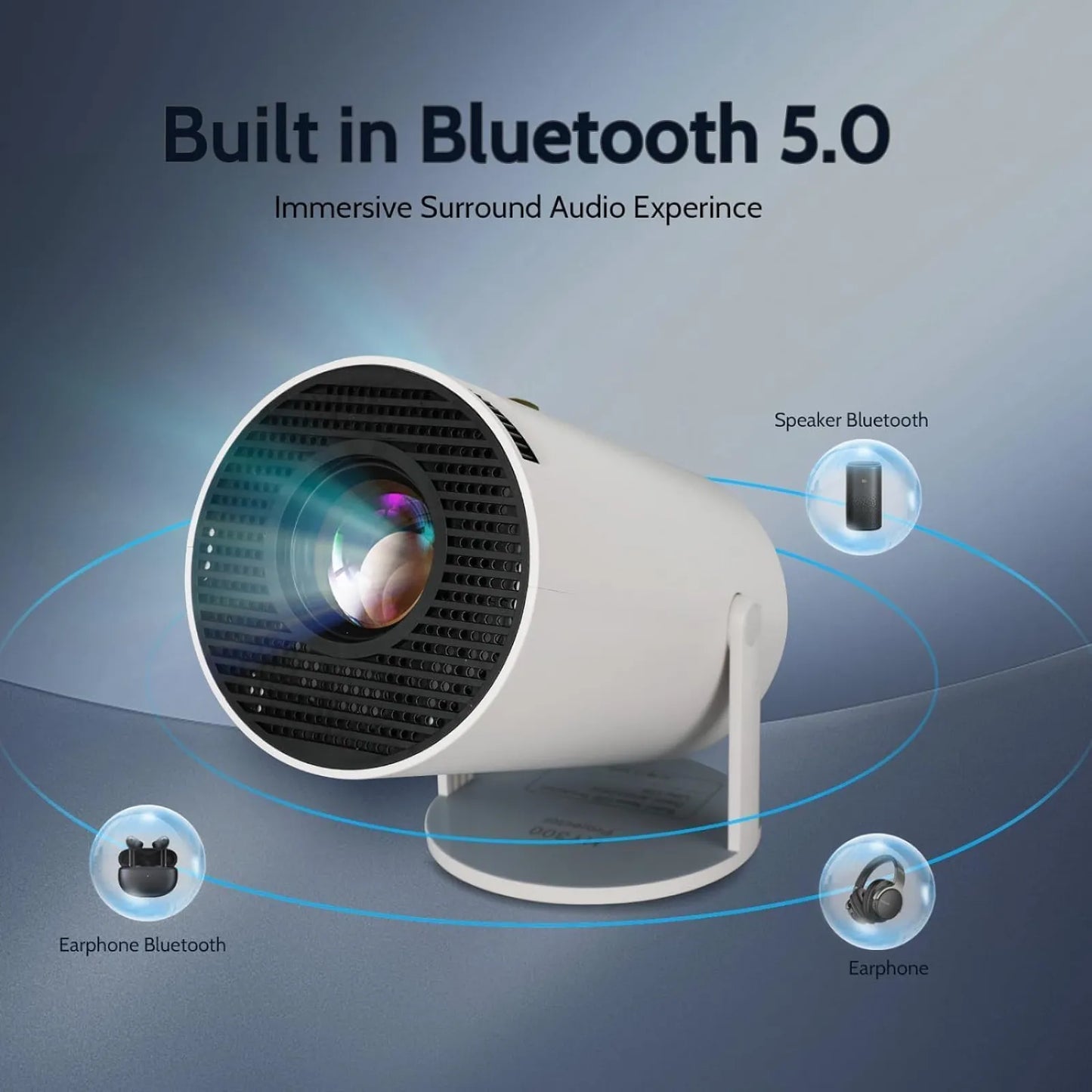 Mini Smart Projector for Home with Adjustable Stand | HD Portable Projector for Movies, Gaming & Home Entertainment