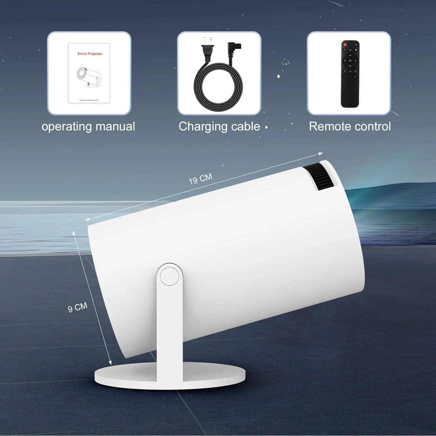 Mini Smart Projector for Home with Adjustable Stand | HD Portable Projector for Movies, Gaming & Home Entertainment