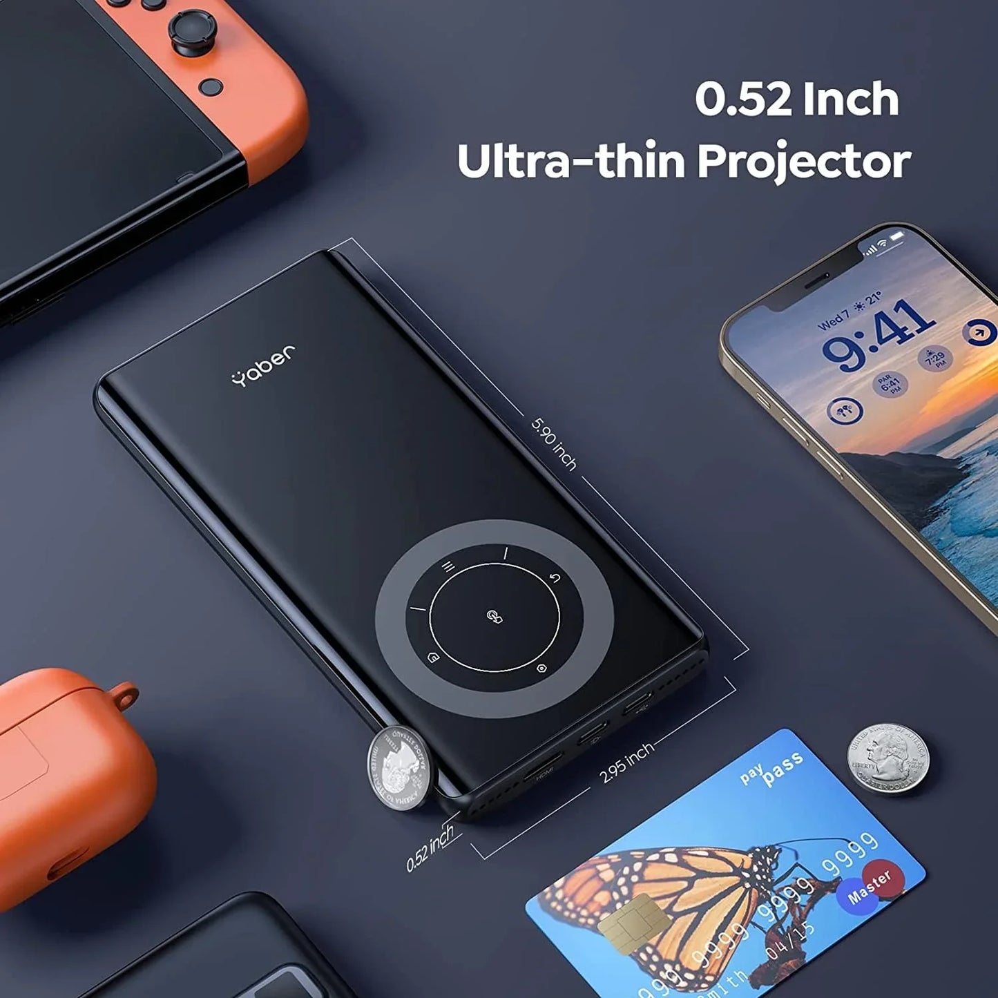 DocoMOi T1 Portable Mini Projector | Pocket Size, Big Screen Experience